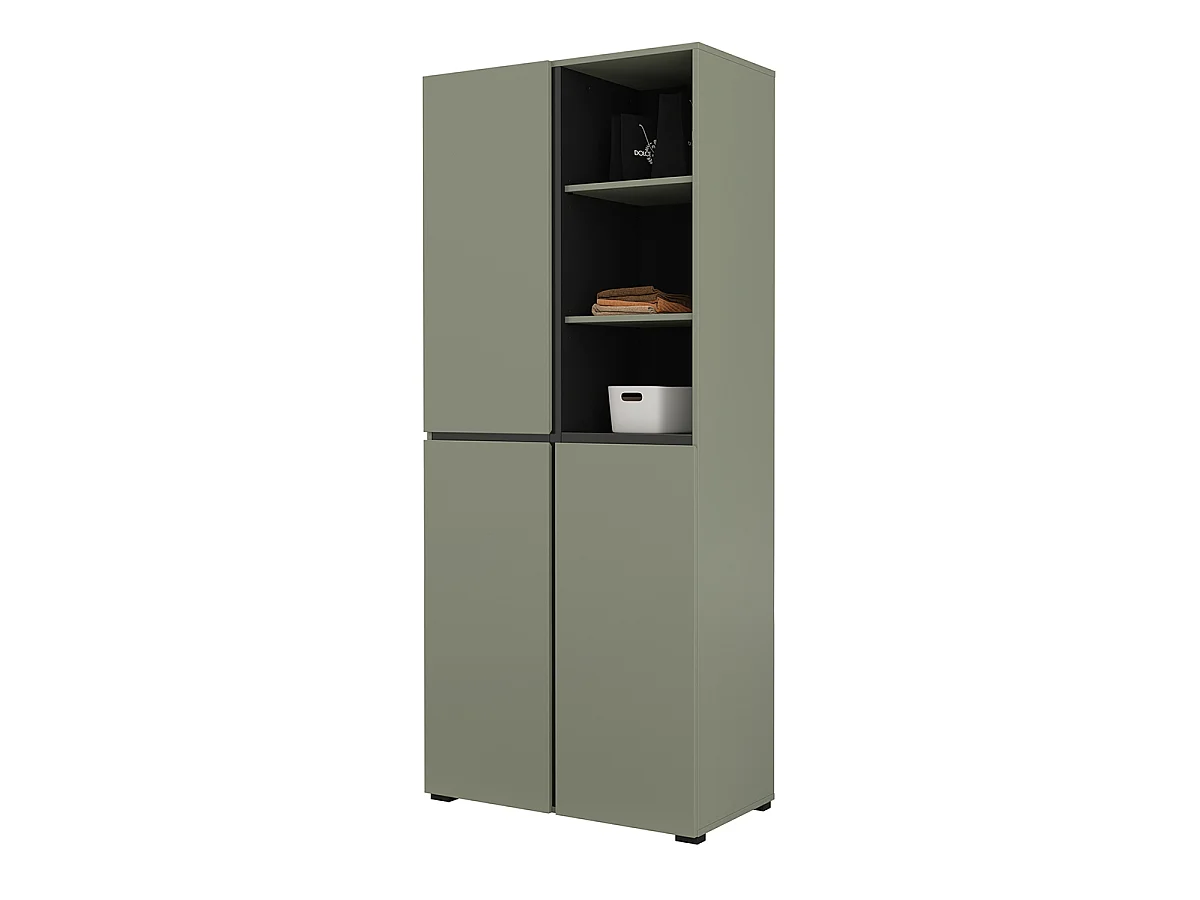 Lilia Green 3-Door Entryway Cabinet
