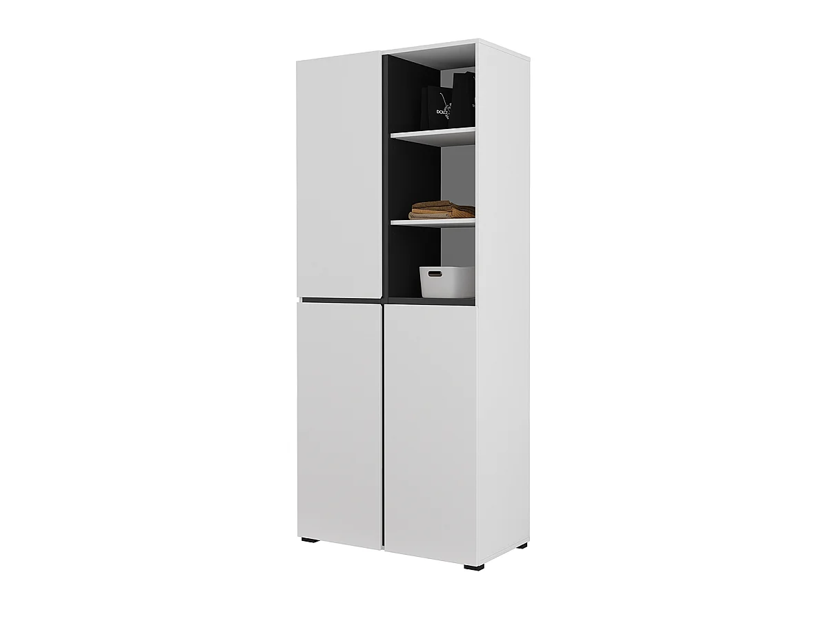 Lilia White 3-Door Entryway Cabinet