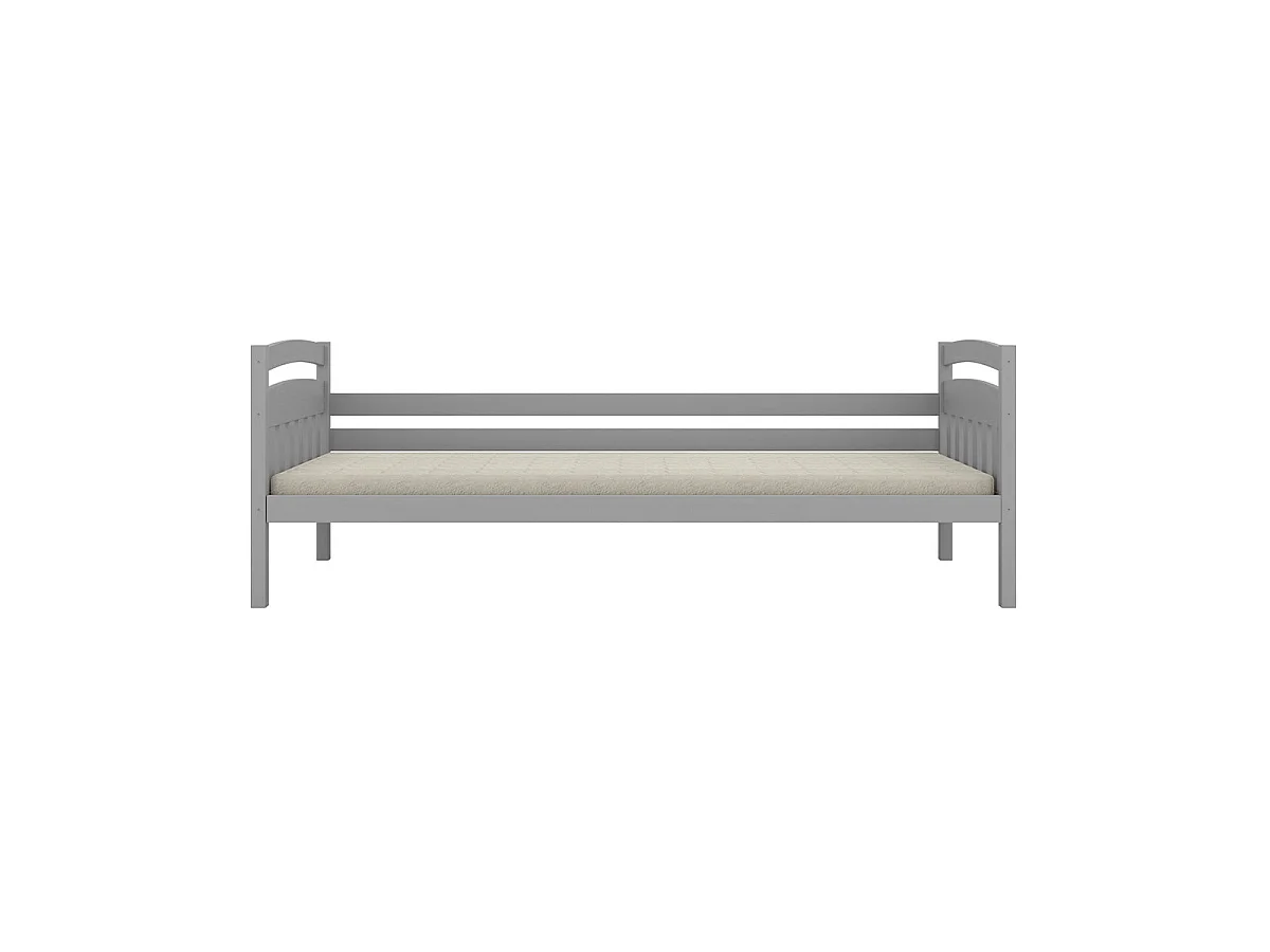 Cama gigogne 90x200 com base de ripas e gavetas incluídas Tosia Cinzento