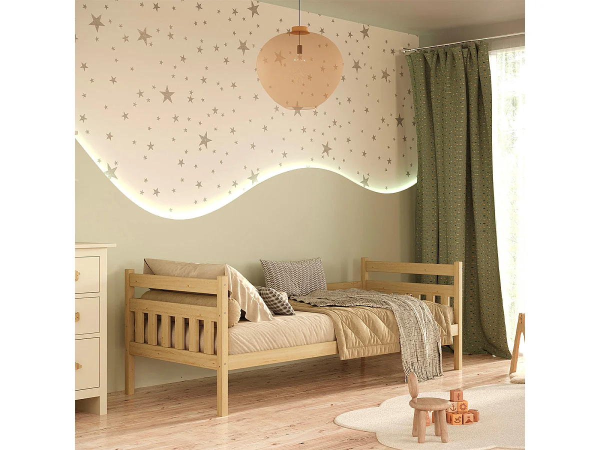 Letto a scomparsa 90x200 con rete a doghe e cassetti inclusi David Legno