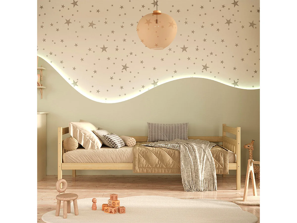Letto a scomparsa 90x200 con rete a doghe e cassetti inclusi David Legno