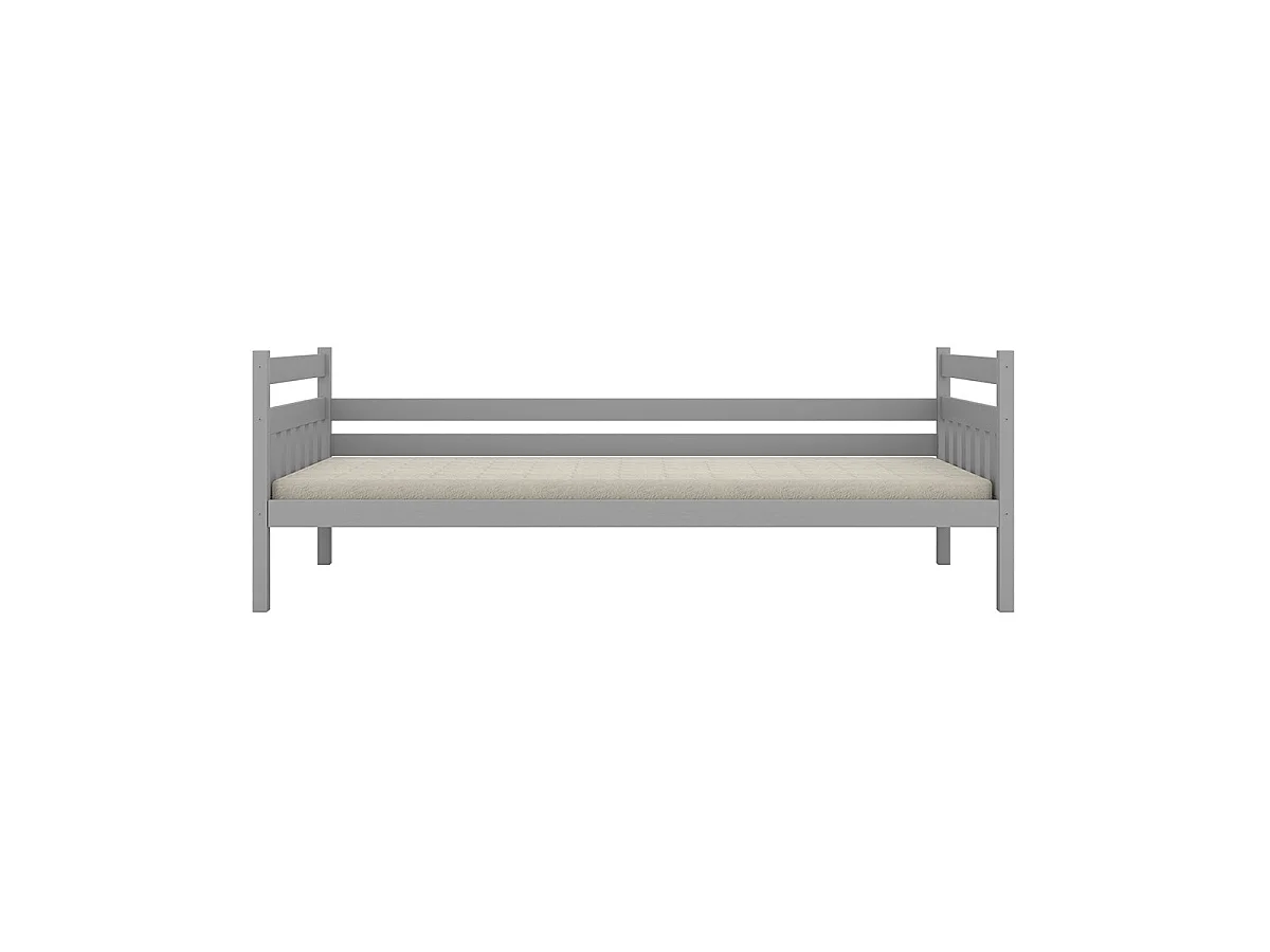 Cama gigogne 90x200 com base de ripas e gavetas incluídas David Cinzento