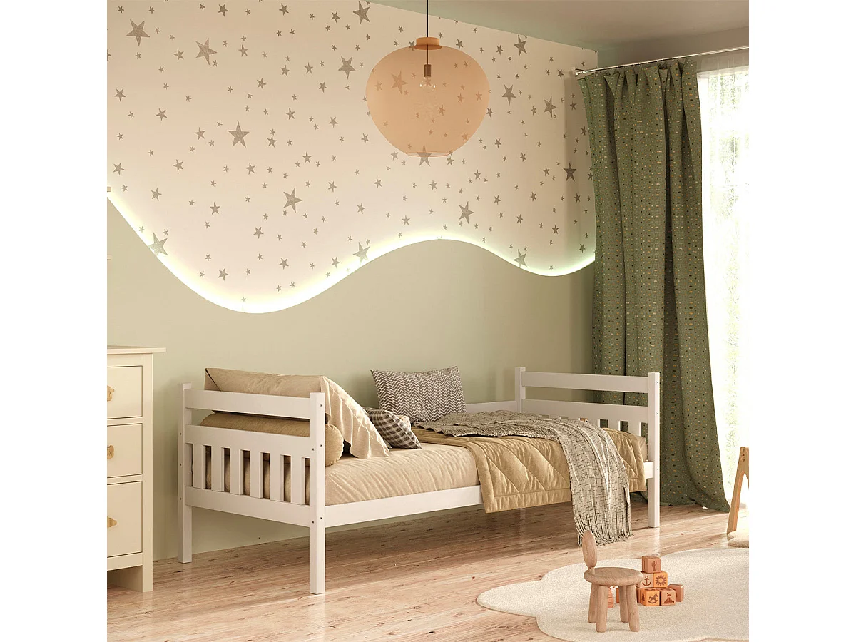 Letto a scomparsa 90x200 con rete a doghe e cassetti inclusi David Bianco