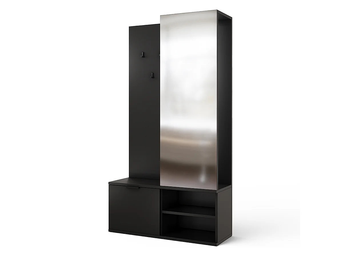 Ondine Black 1-Door Entryway Cabinet