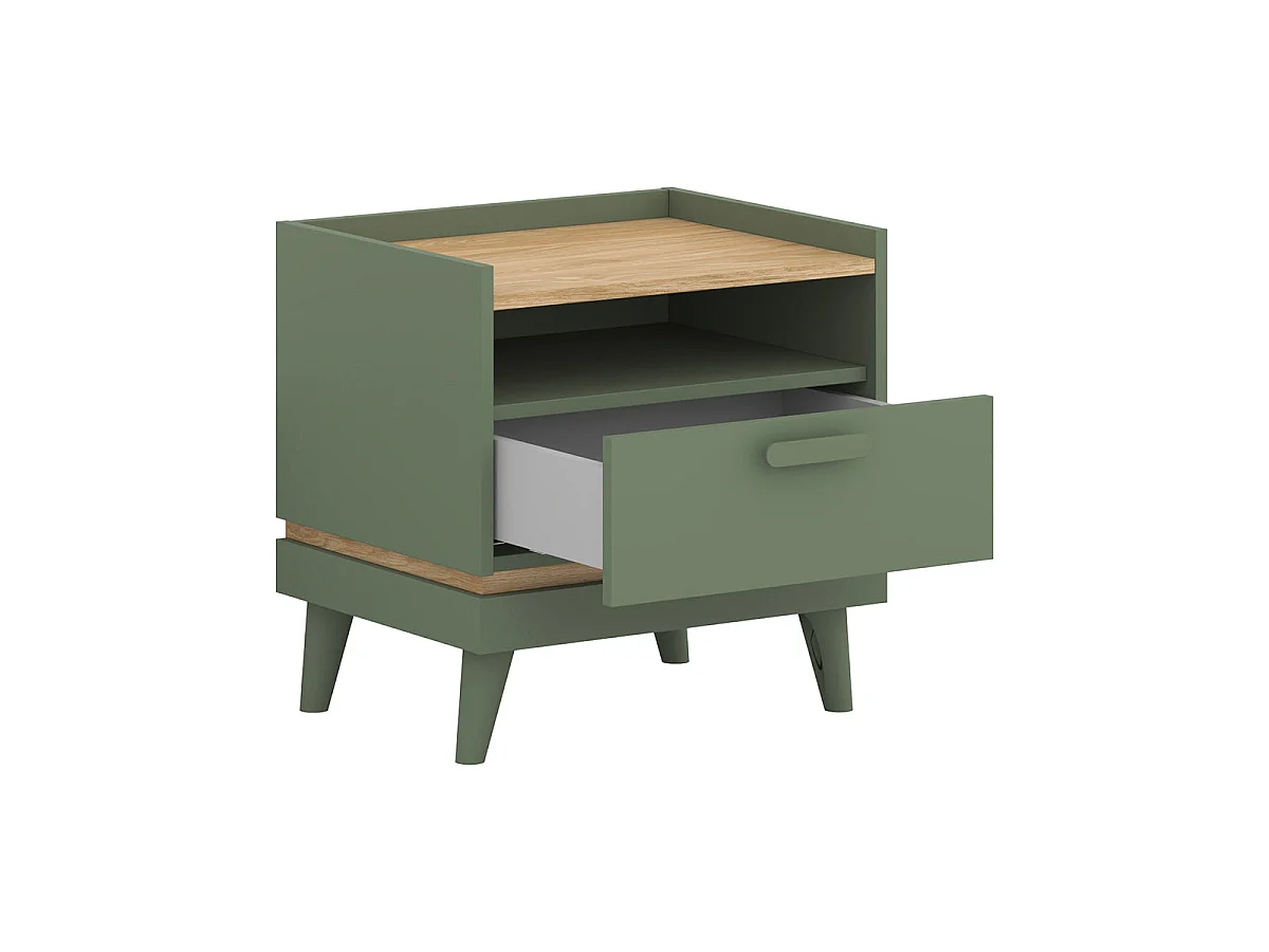 Comodino 1 cassetto Sandy verde 50,6cm