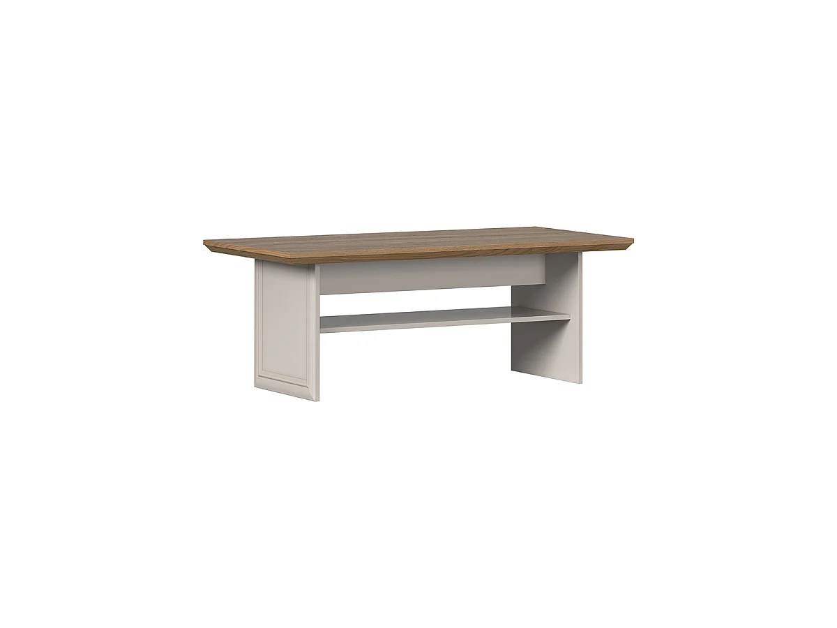 Dulci Cashmere and Wood Coffee Table