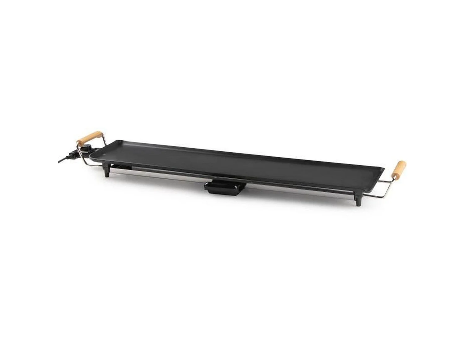 DOMO Plancha XXL 1800W - Parrilla Familiar - Placa Antiadherente - Termostato Ajustable - Negro