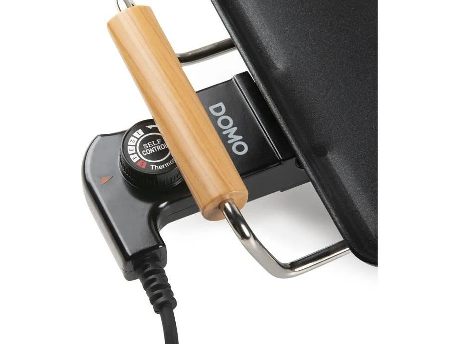 DOMO Plancha XXL 1800W - Parrilla Familiar - Placa Antiadherente - Termostato Ajustable - Negro