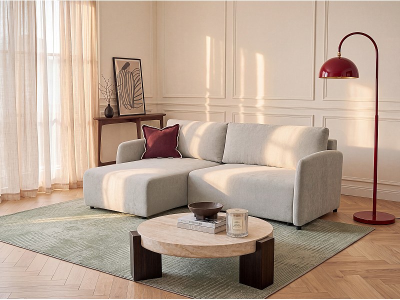 Canapé méridienne convertible Bartili, Vente-unique