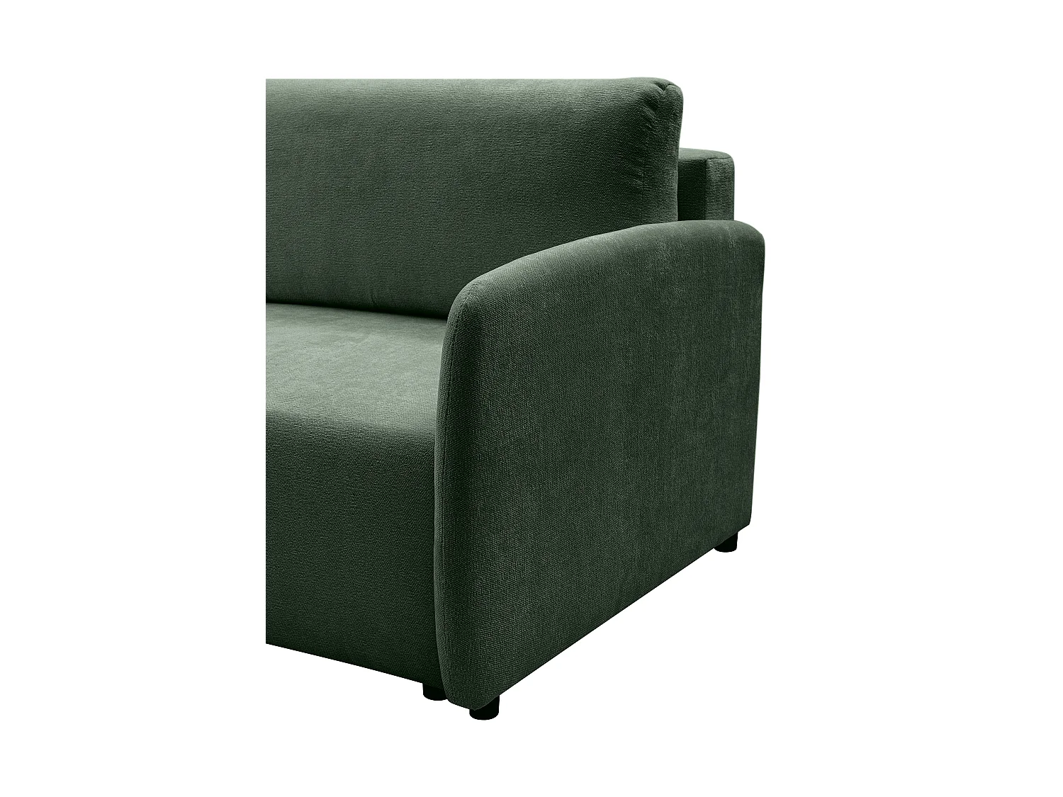 Canapé d'angle convertible et réversible en tissu texturé vert sapin BARTILI