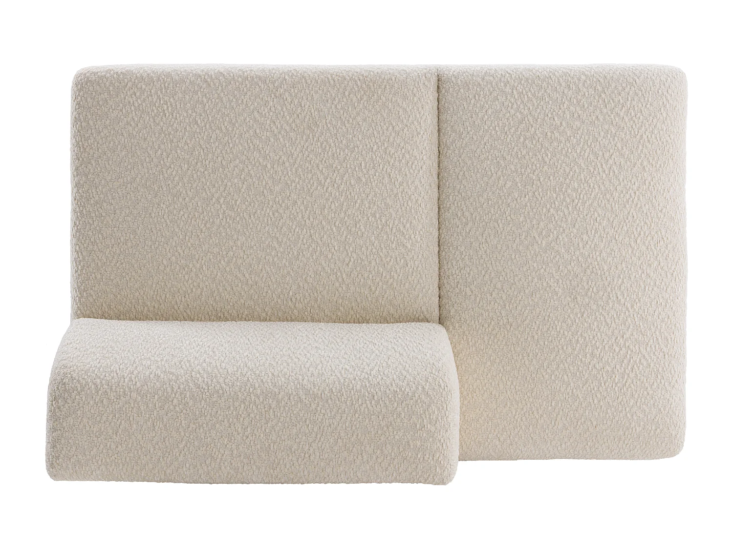 Diván izquierdo en chenilla beige - TORISO