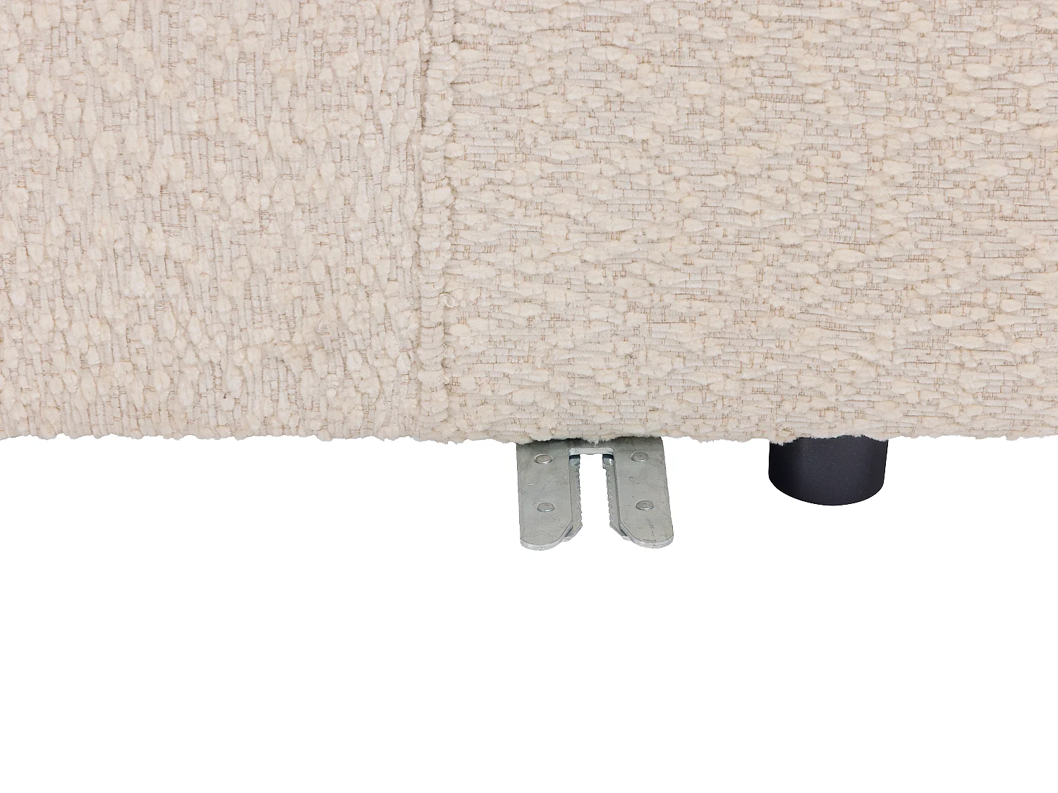 Diván izquierdo en chenilla beige - TORISO