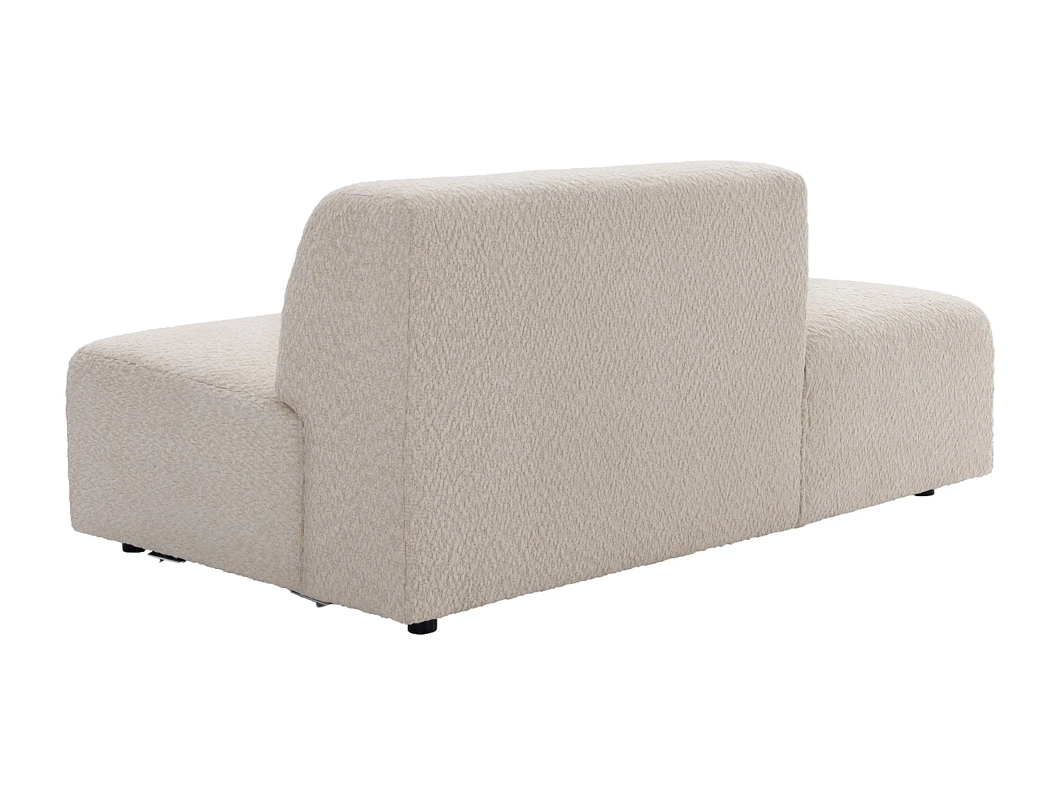 Diván izquierdo en chenilla beige - TORISO