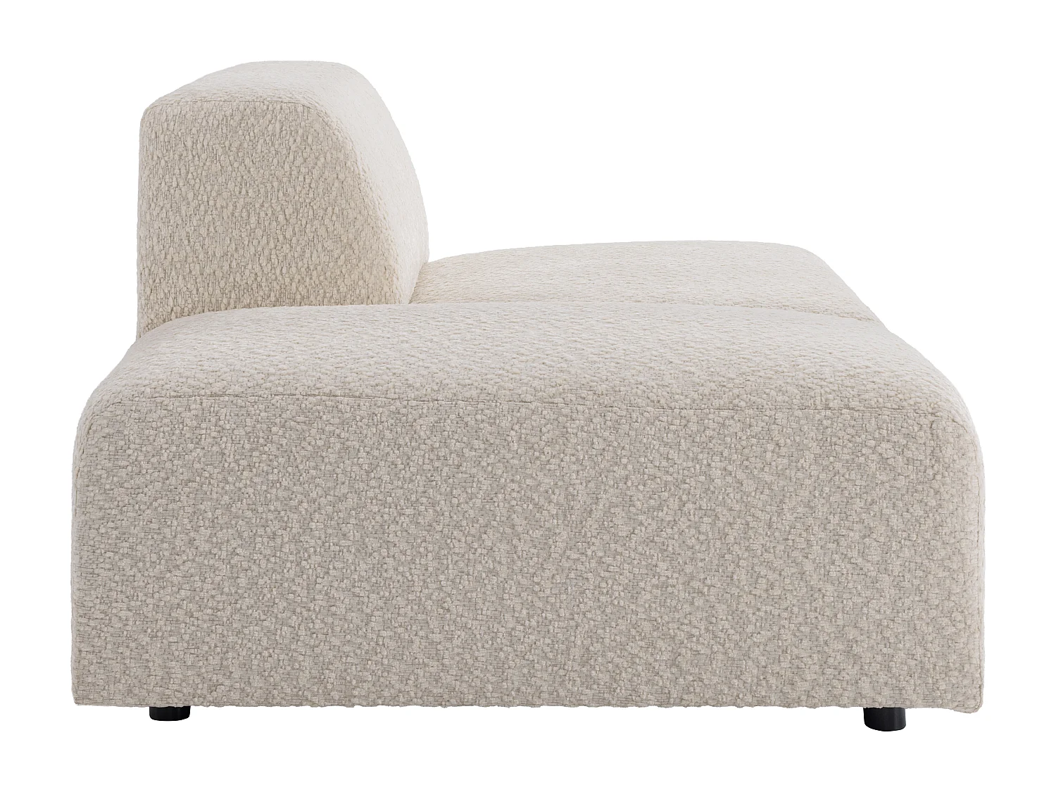Diván izquierdo en chenilla beige - TORISO
