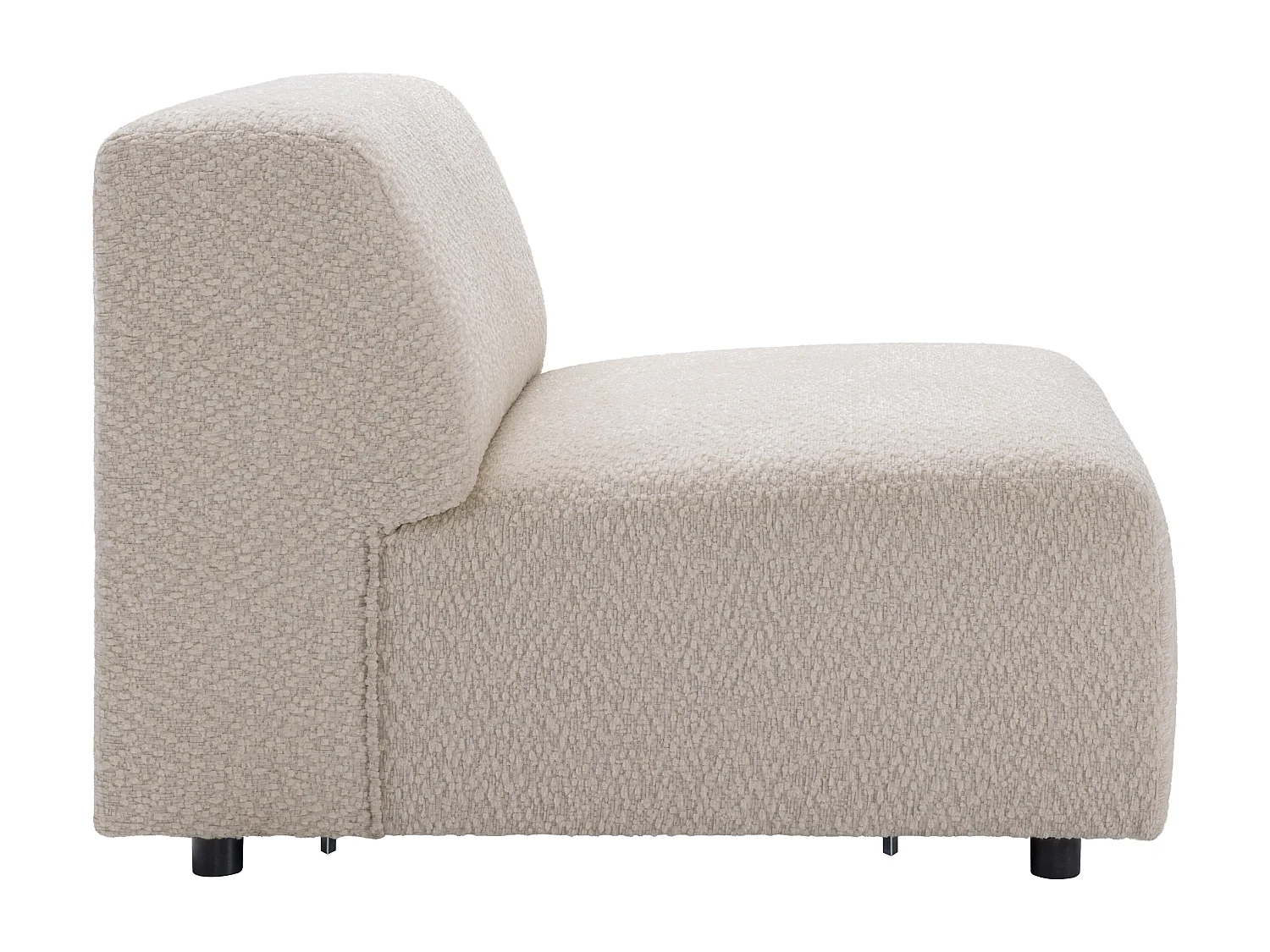 Sillón en chenilla beige - TORISO