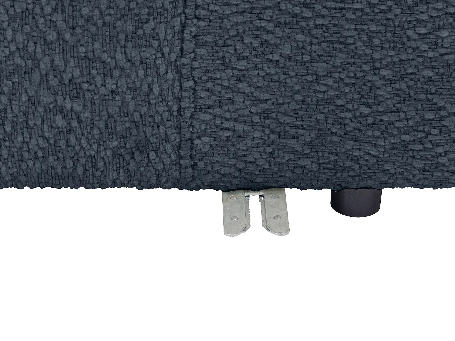 Fauteuil en tissu chenille bleu nuit TORISO