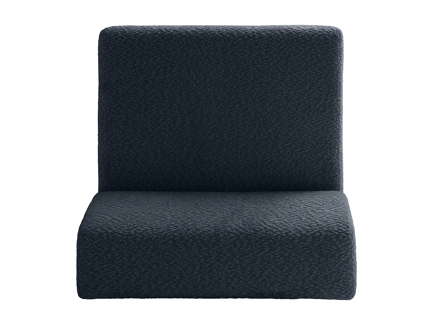 Fauteuil en tissu chenille bleu nuit TORISO
