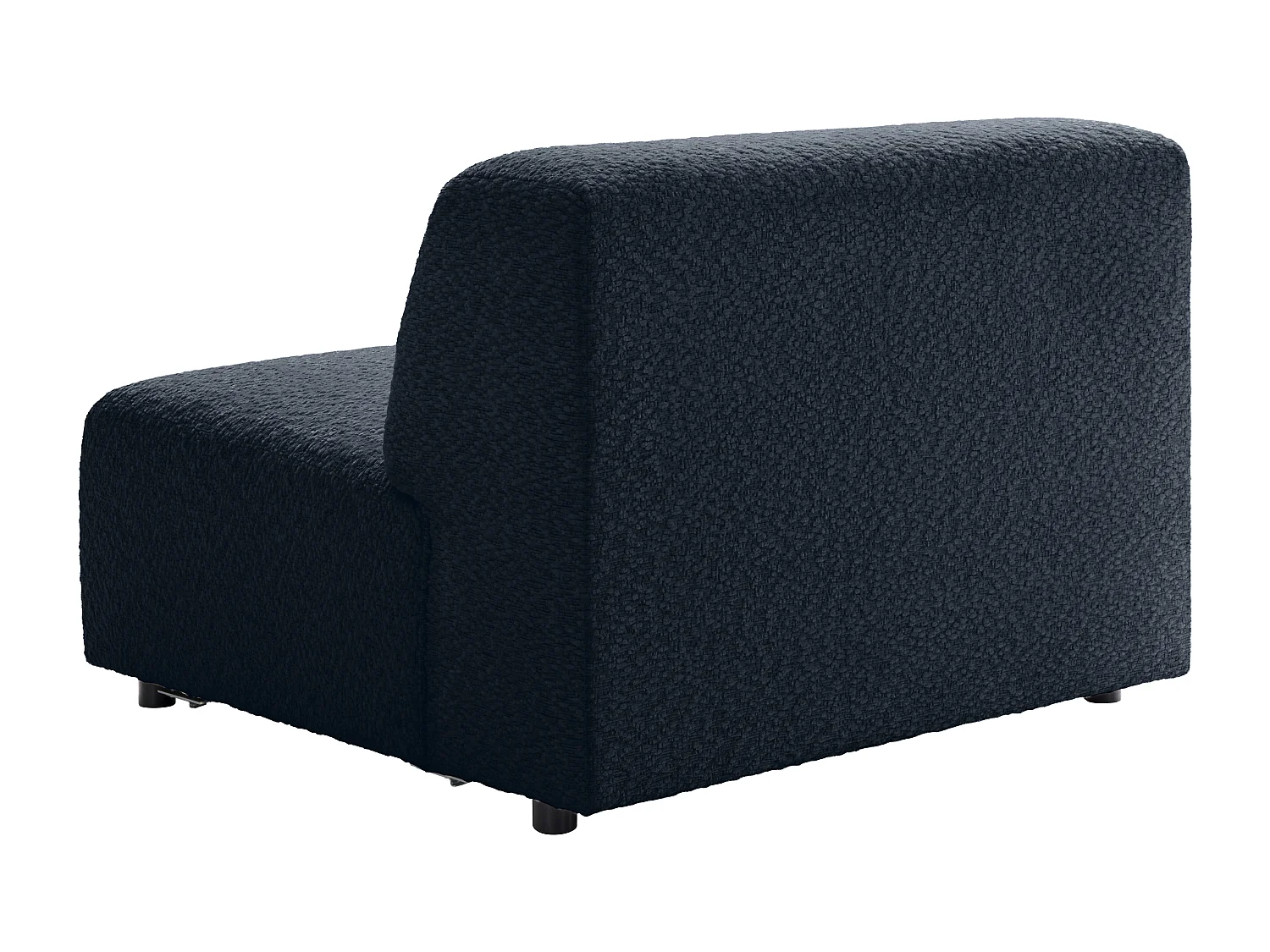 Fauteuil en tissu chenille bleu nuit TORISO