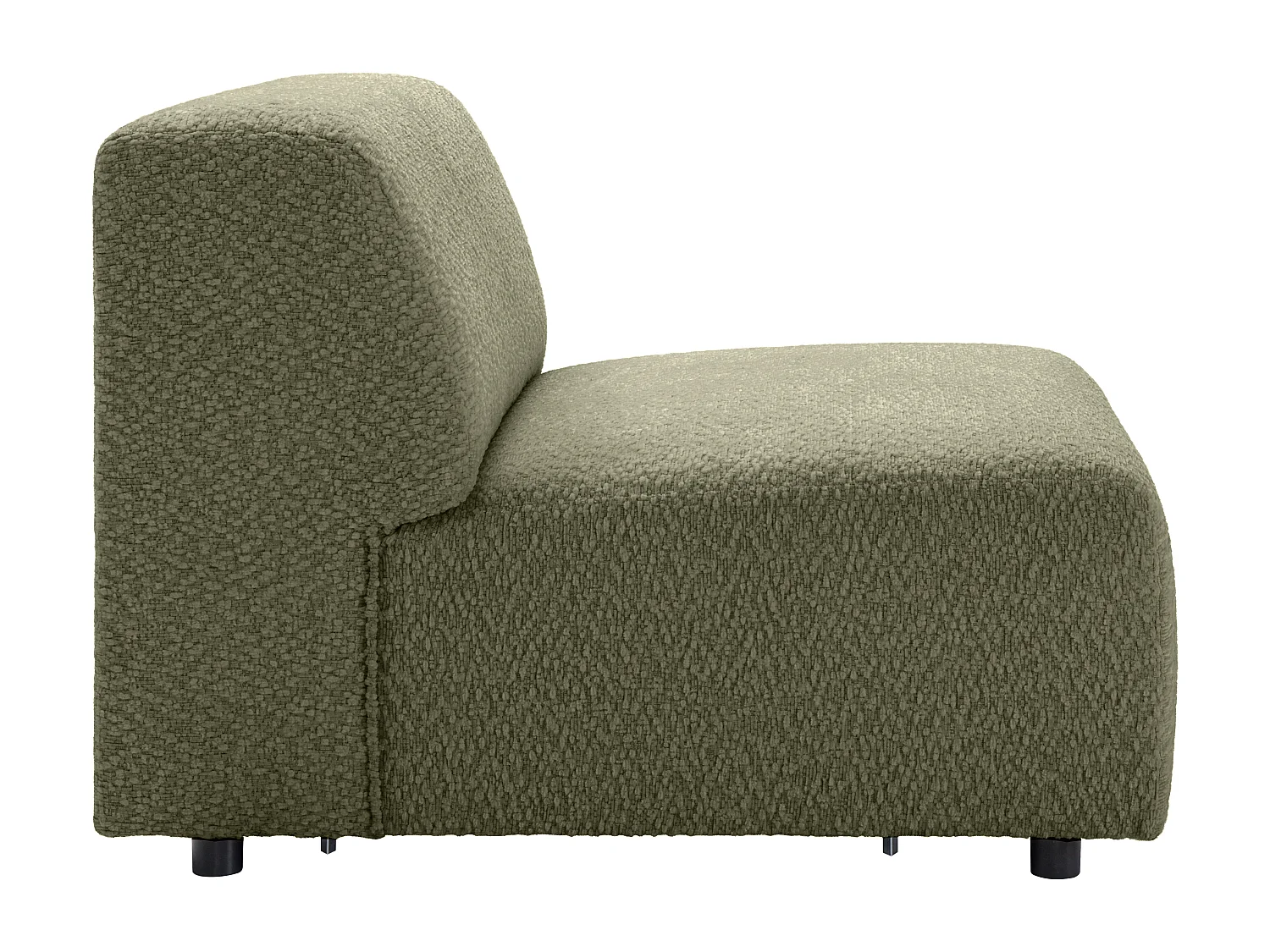 Fauteuil en tissu chenille vert TORISO