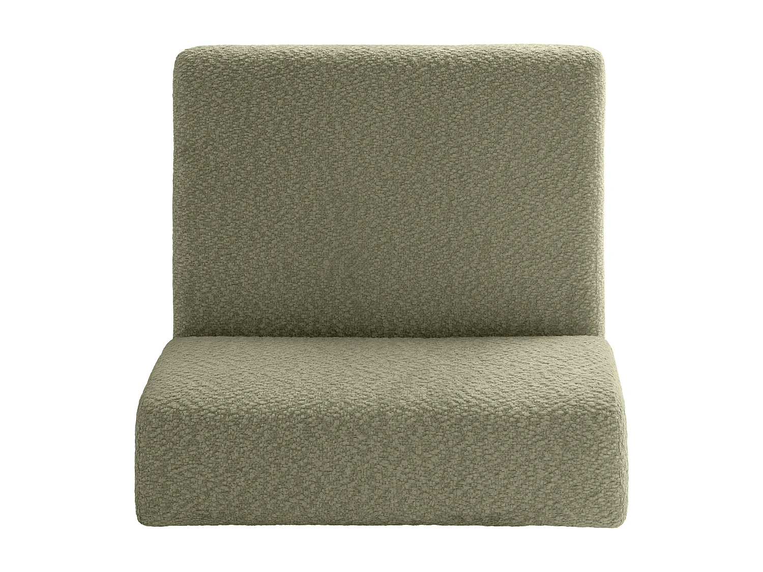 Fauteuil en tissu chenille vert TORISO