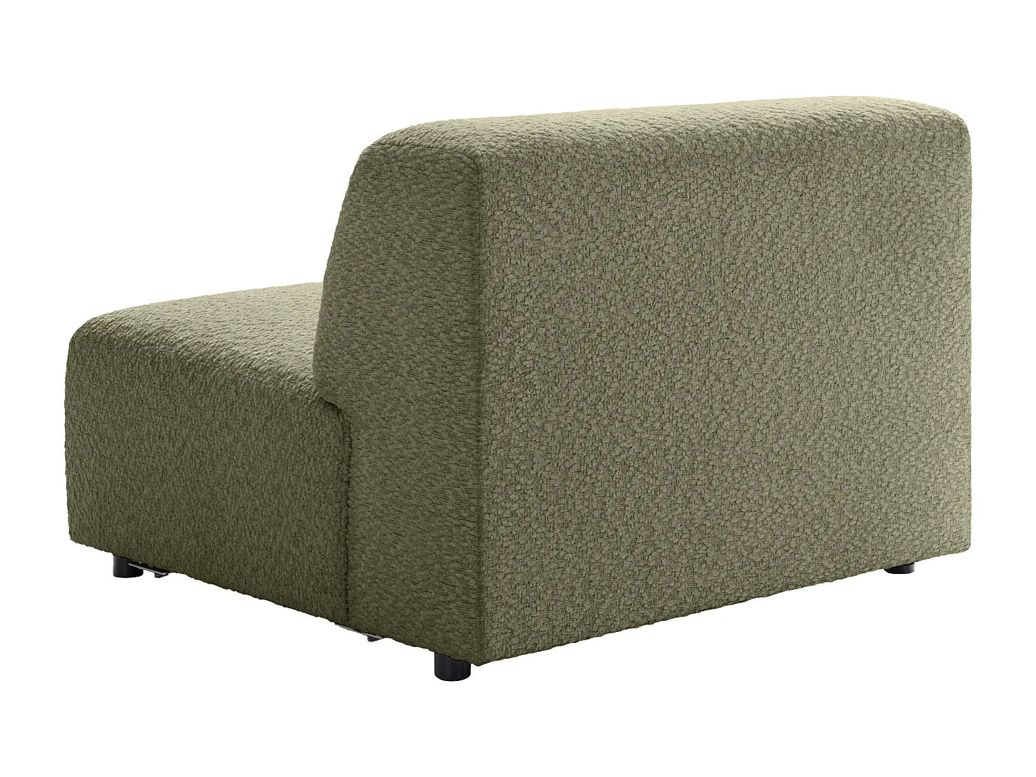 Fauteuil en tissu chenille vert TORISO