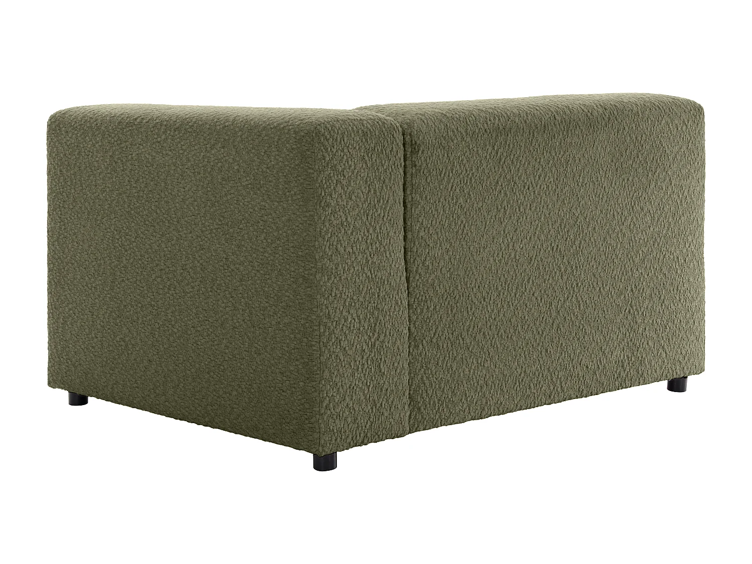 Sillón de esquina derecha en chenilla verde - TORISO