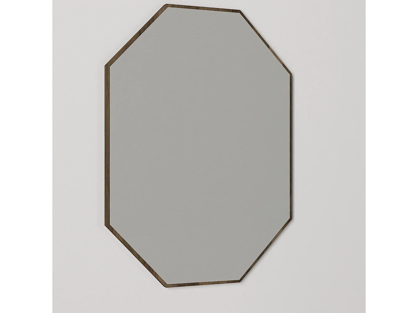Dekorativ Träspegel "Förlorad" - Brun 45 x 70 cm