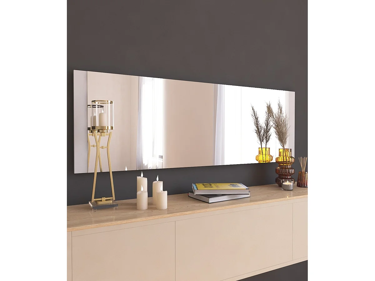 Miroir en bois "Azus" - 40 x 120 cm - Blanc