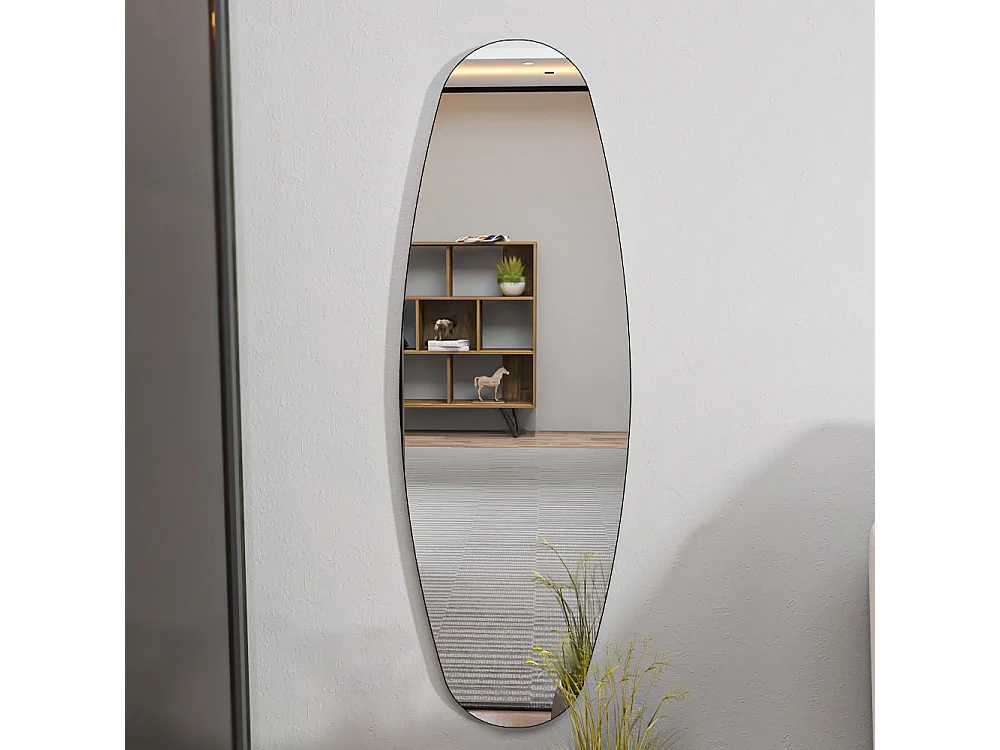Modern Transparent Trägolvsspegel "Venti" - 40 x 120 cm