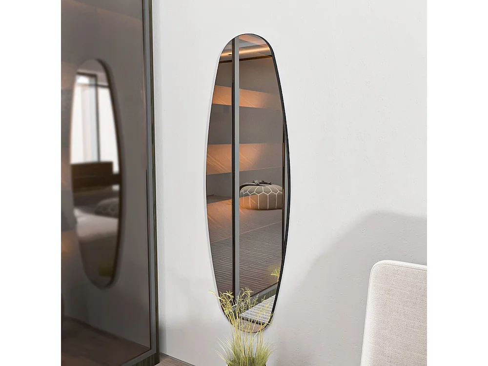 Modern Transparent Trägolvsspegel "Venti" - 40 x 120 cm