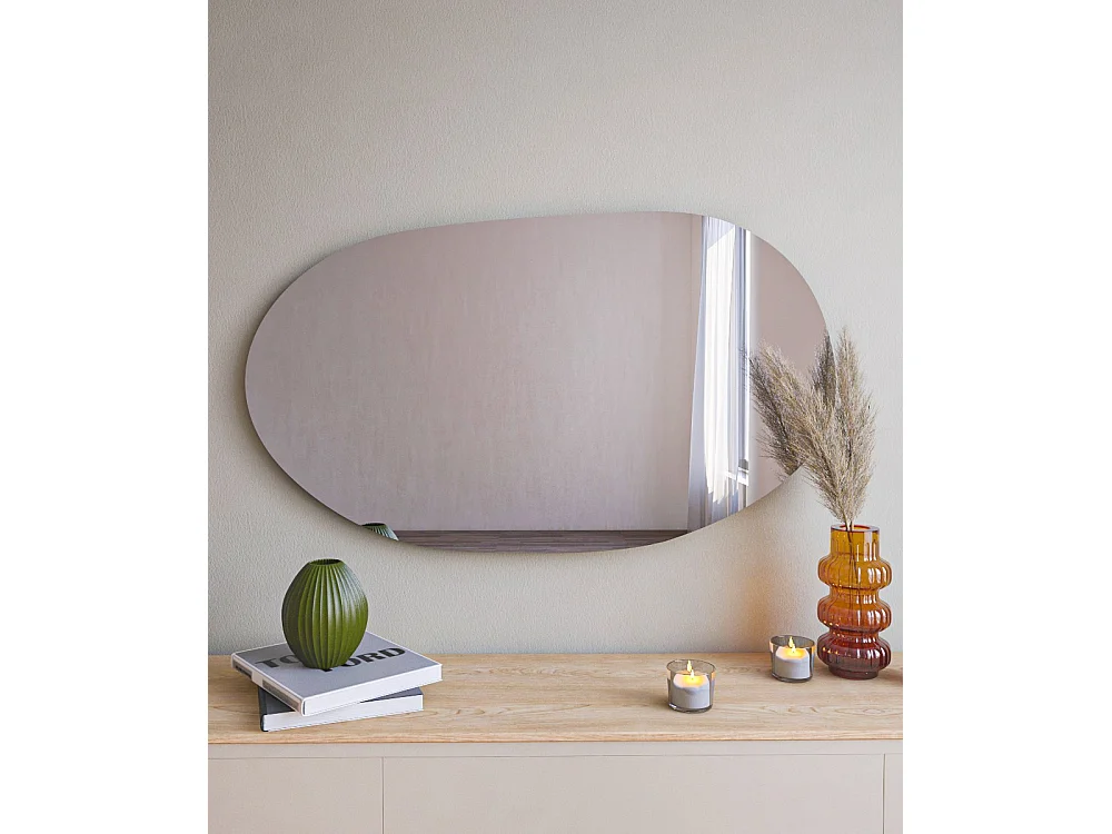 Miroir en bois "Vanomi" - 52 x 89 cm - Noir