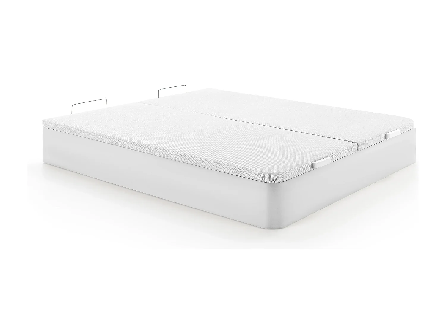 Ensemble 180 x 200 cm sommier coffre blanc + matelas hybride ressorts ensachés 5 zones et mémoire de forme ép.30cm - TAVILI de YSMÉE