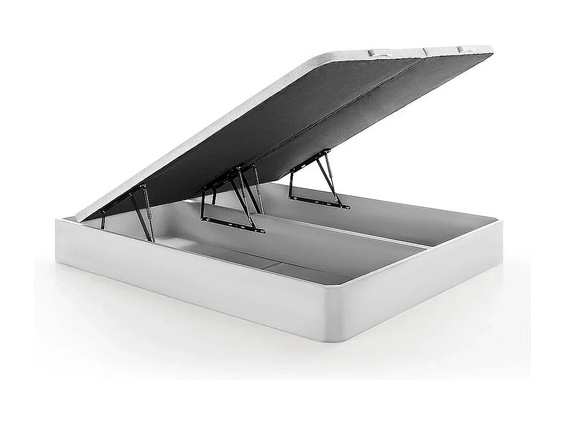 Ensemble 180 x 200 cm sommier coffre blanc + matelas hybride ressorts ensachés 5 zones et mémoire de forme ép.30cm - TAVILI de YSMÉE
