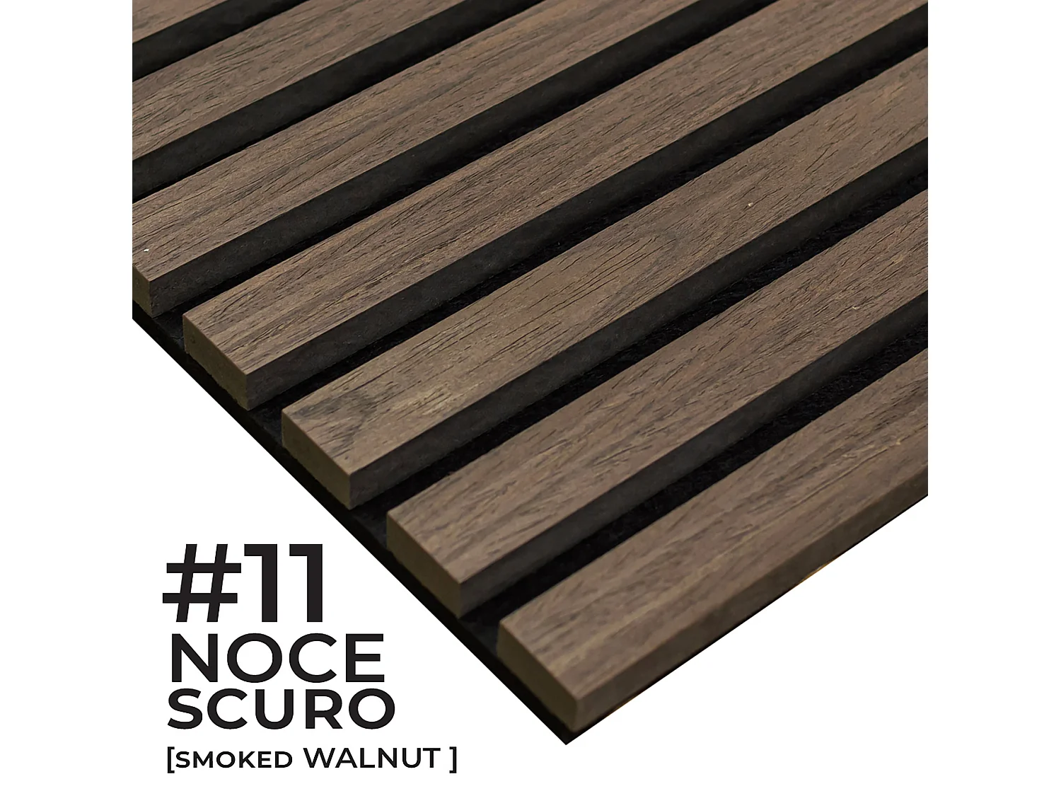Pannelli decorativo dogato fonoassorbente Esseci Noce Scuro 240x60 cm