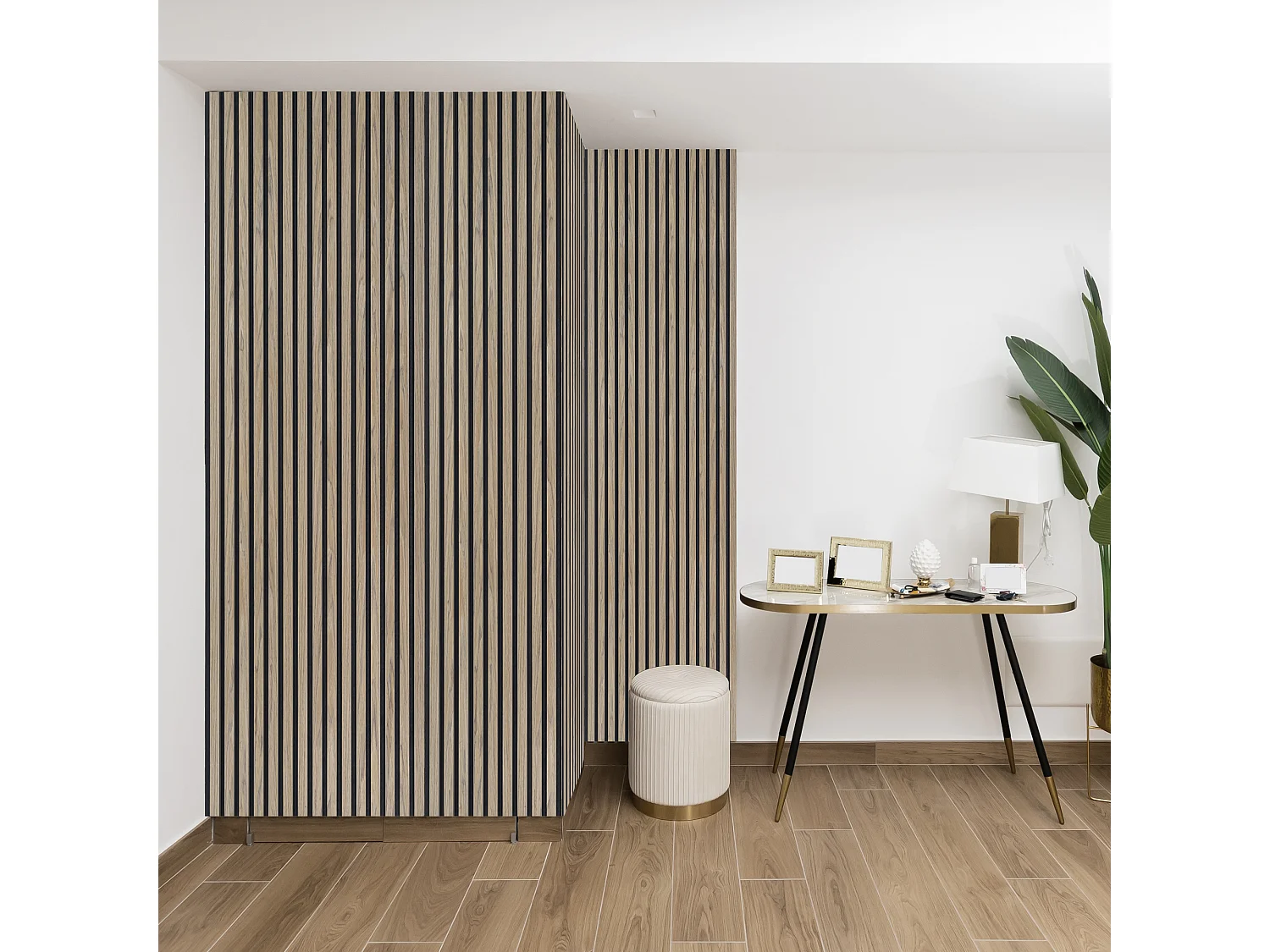 Pannelli decorativo dogato fonoassorbente Esseci Noce Naturale 300X60 cm