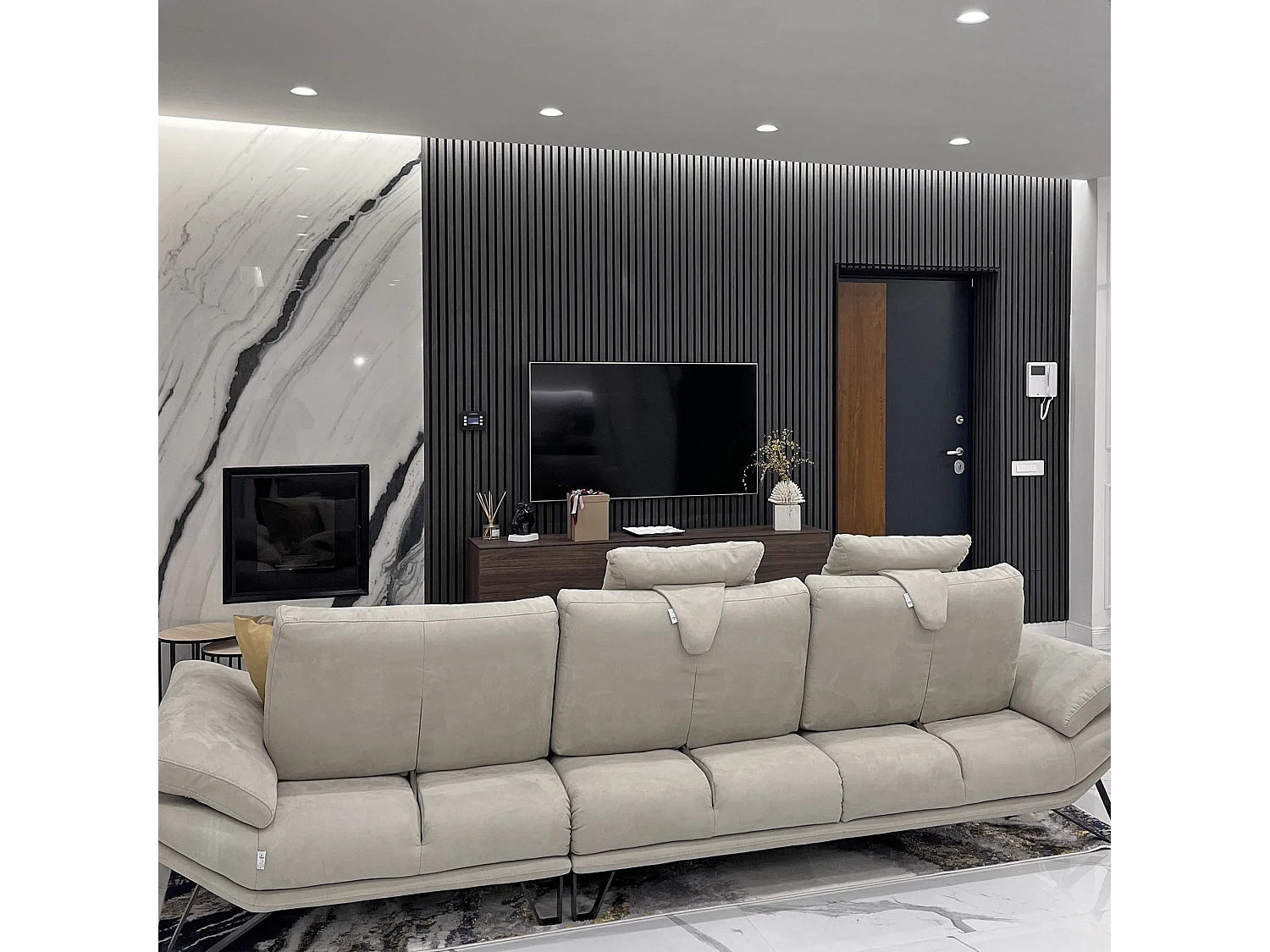 Pannelli decorativo dogato fonoassorbente Esseci grigio 300X60cm