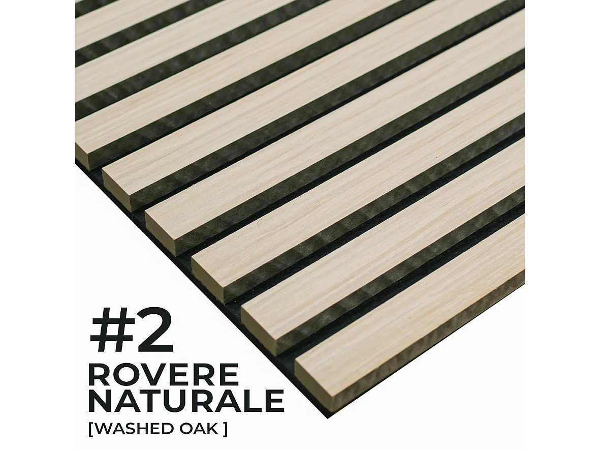 Pannelli decorativo dogato fonoassorbente Esseci Rovere Naturale 275X60 cm