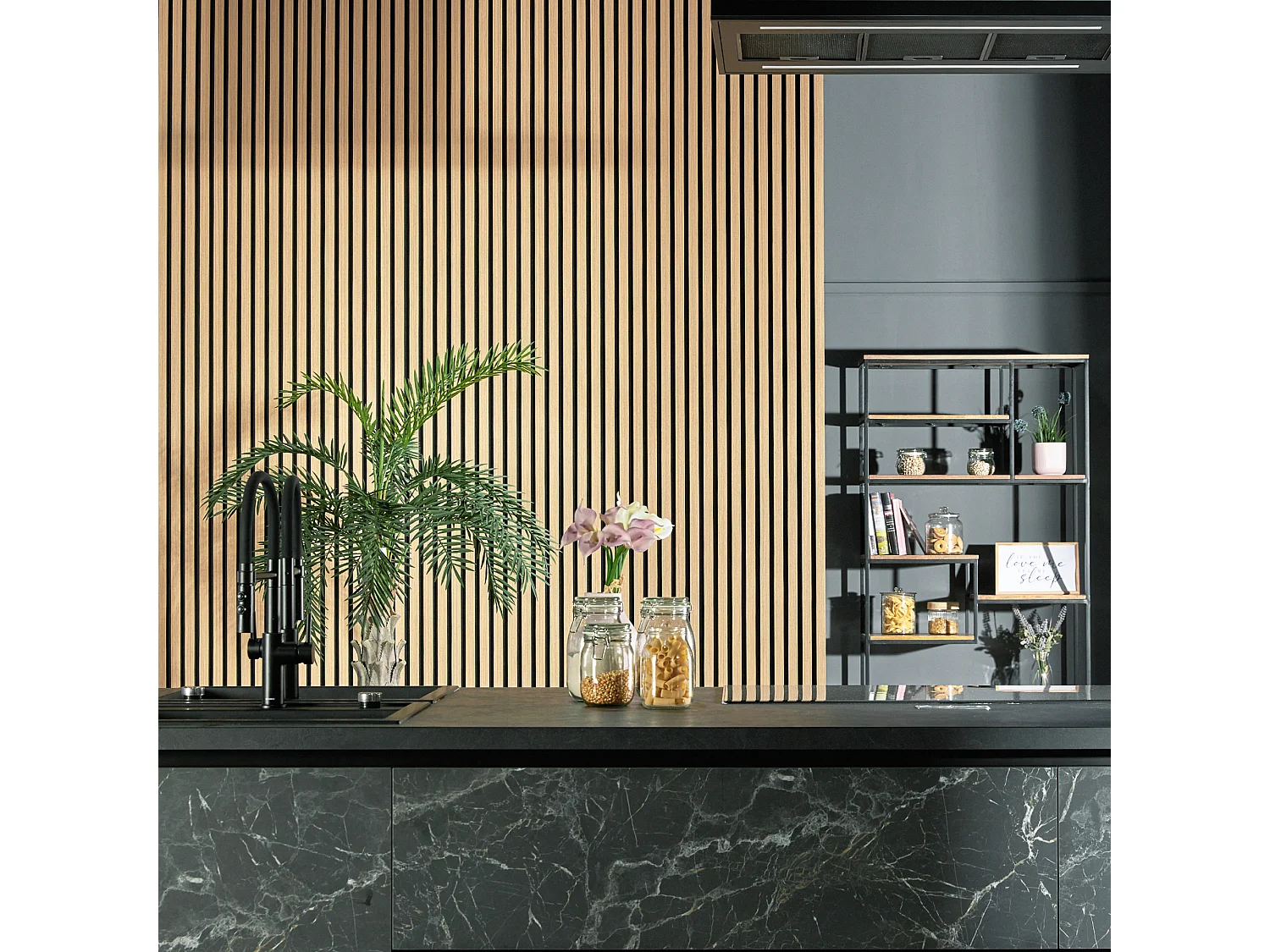 Pannelli decorativo dogato fonoassorbente Esseci TEAK 240x60 cm