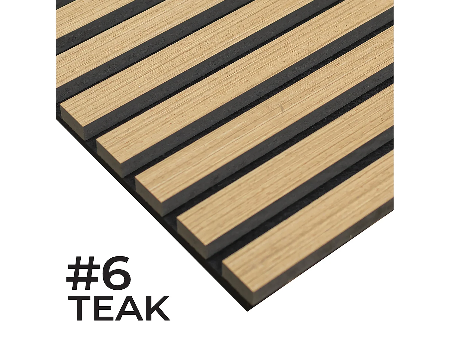 Pannelli decorativo dogato fonoassorbente Esseci TEAK 240x60 cm