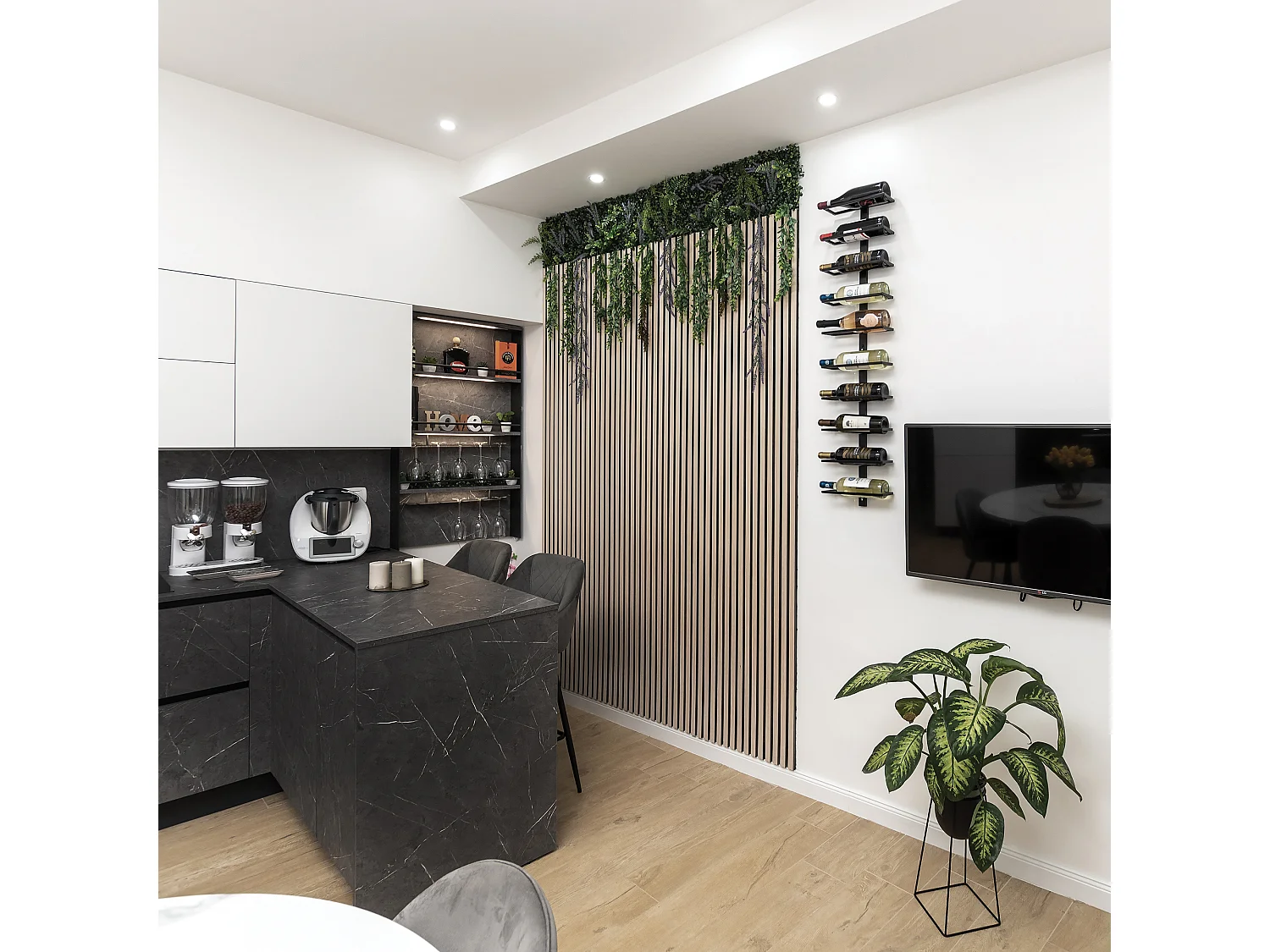 Pannelli decorativo dogato fonoassorbente Esseci Noce Naturale 275X60 cm