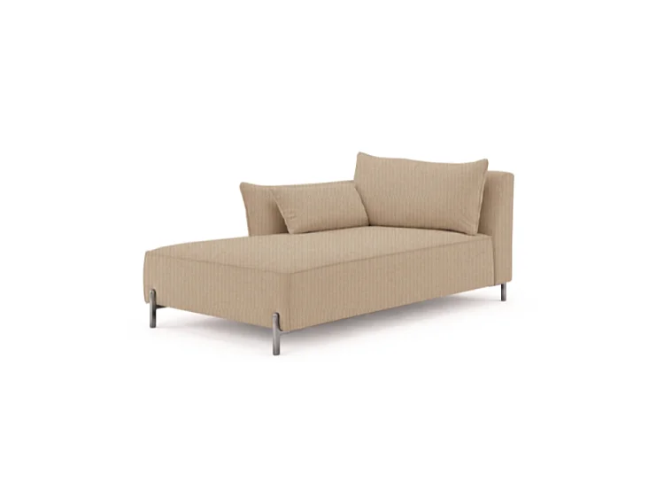 Szezlong ogrodowy lewy GARDEN w tkaninie Kanaria 7005 brązowy