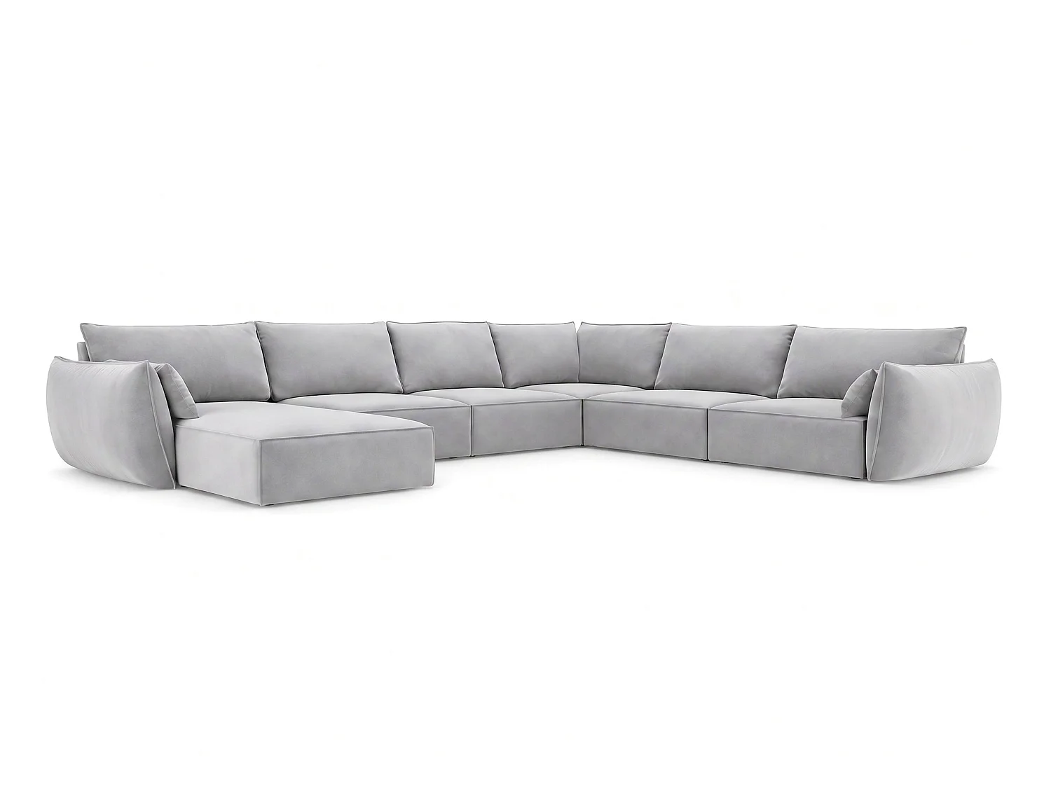 U-hoekbank links Cookie 384x284 cm Manila 15 grijs