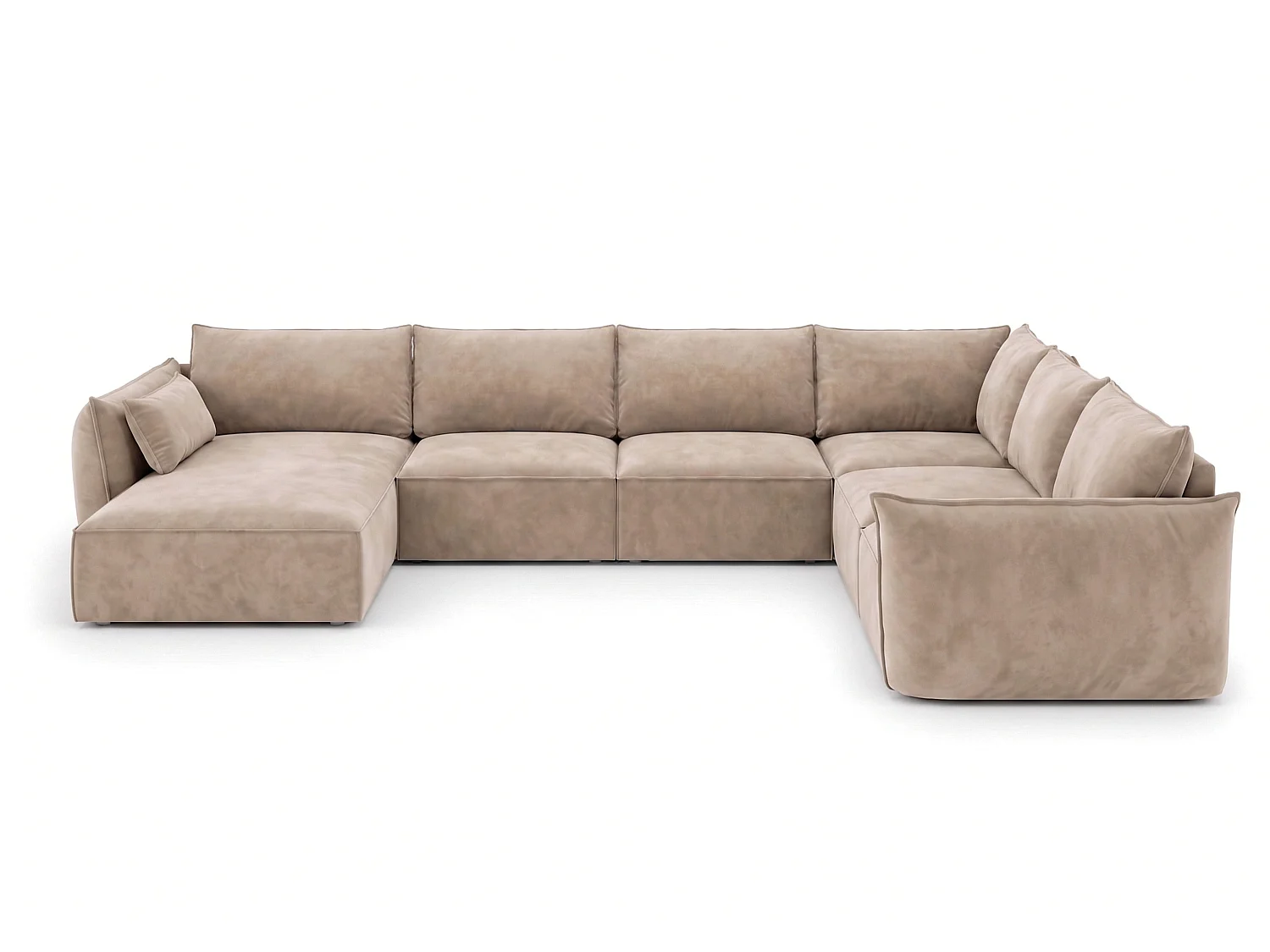 U-hoekbank links Cookie 384x284 cm Manila 21 beige