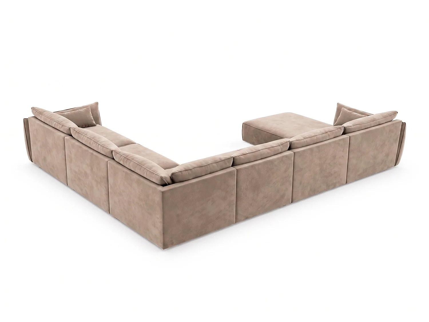 U-hoekbank links Cookie 384x284 cm Manila 21 beige