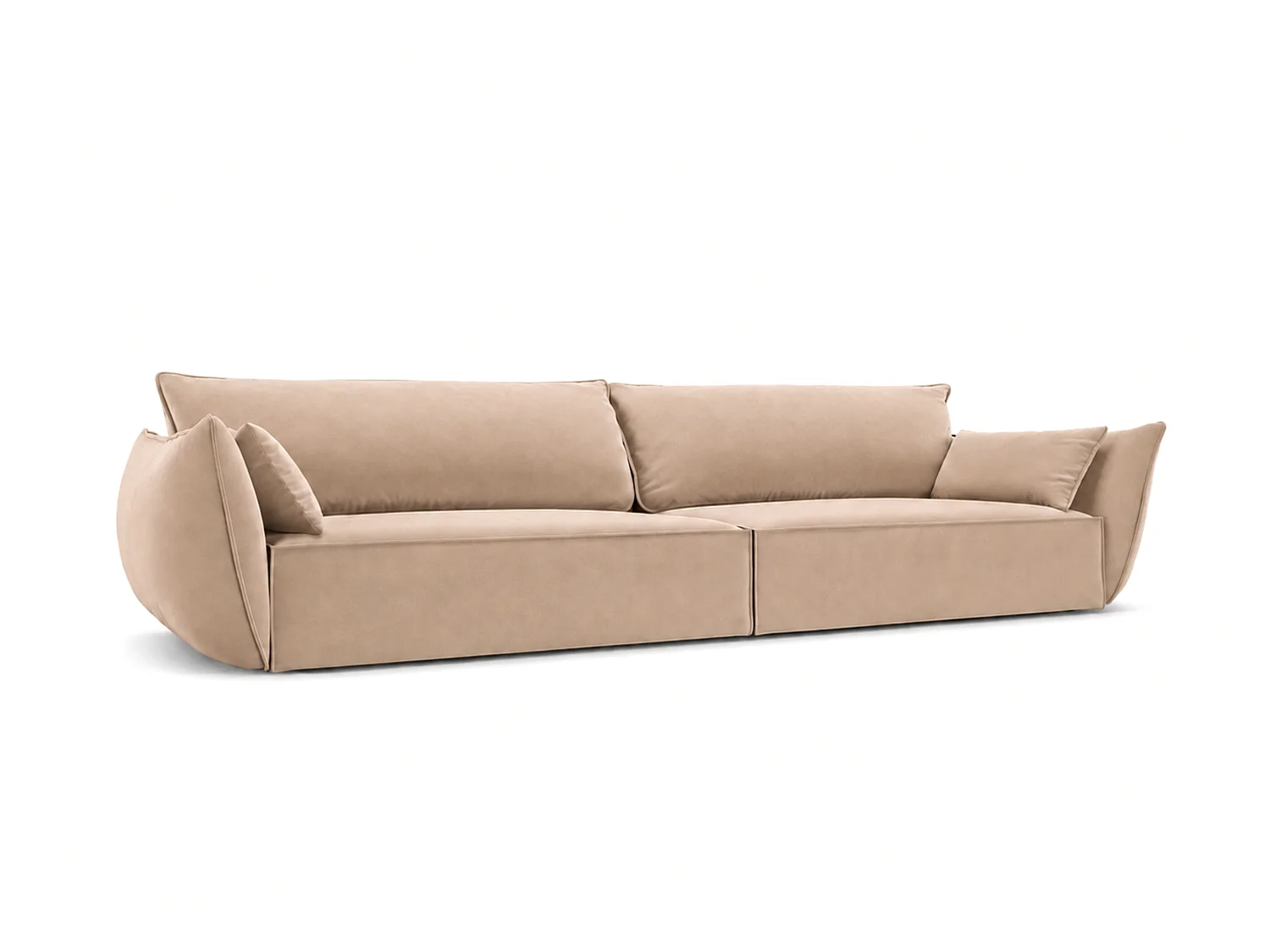 Canapé 3 places en velours beige