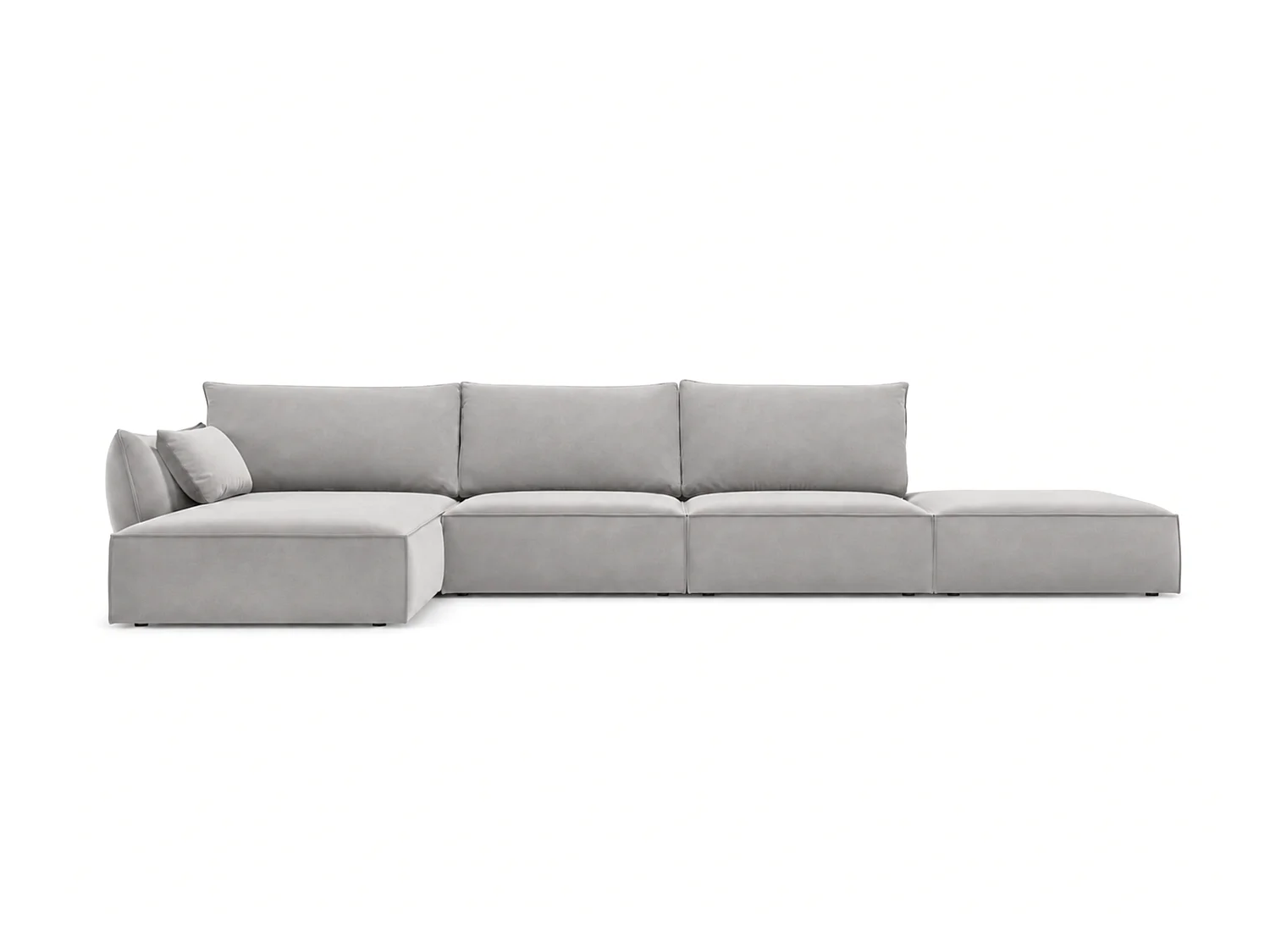 Hoekbank links Cookie met poef 364x171 cm Manila 15 grijs