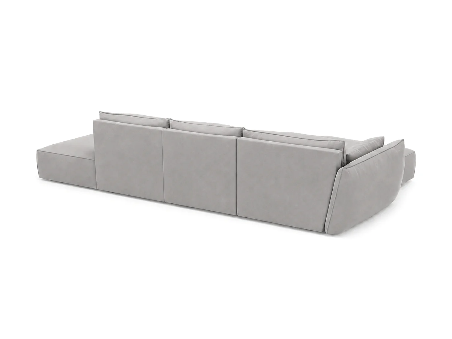 Hoekbank links Cookie met poef 364x171 cm Manila 15 grijs