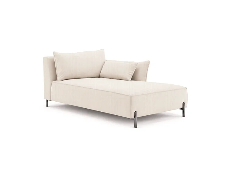 Szezlong ogrodowy prawy GARDEN w tkaninie Kanaria 7002 beżowy