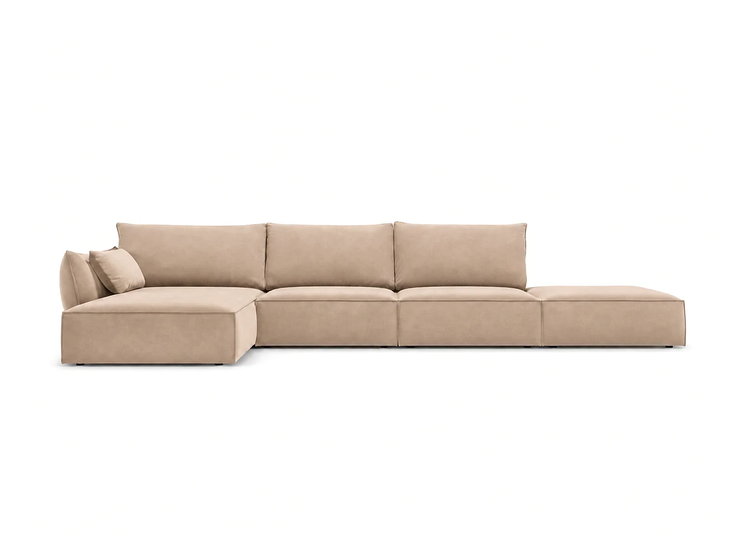 Hoekbank links Cookie met poef 364x171 cm Manila 21 beige