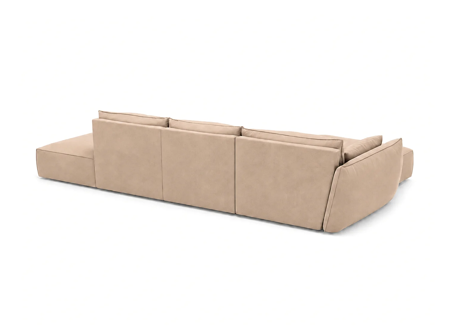 Hoekbank links Cookie met poef 364x171 cm Manila 21 beige